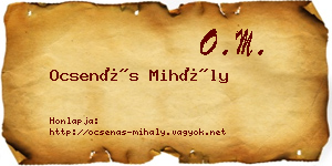 Ocsenás Mihály névjegykártya